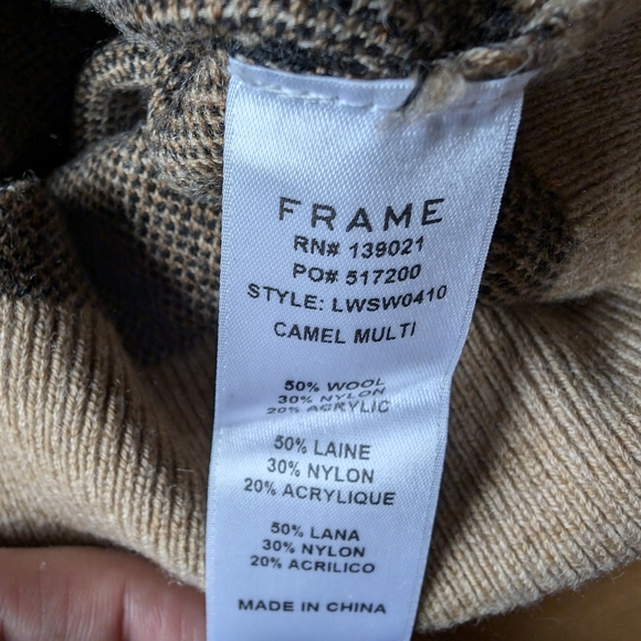 FRAME Wool Blend Leopard Print Sweater - Picture 2 of 6